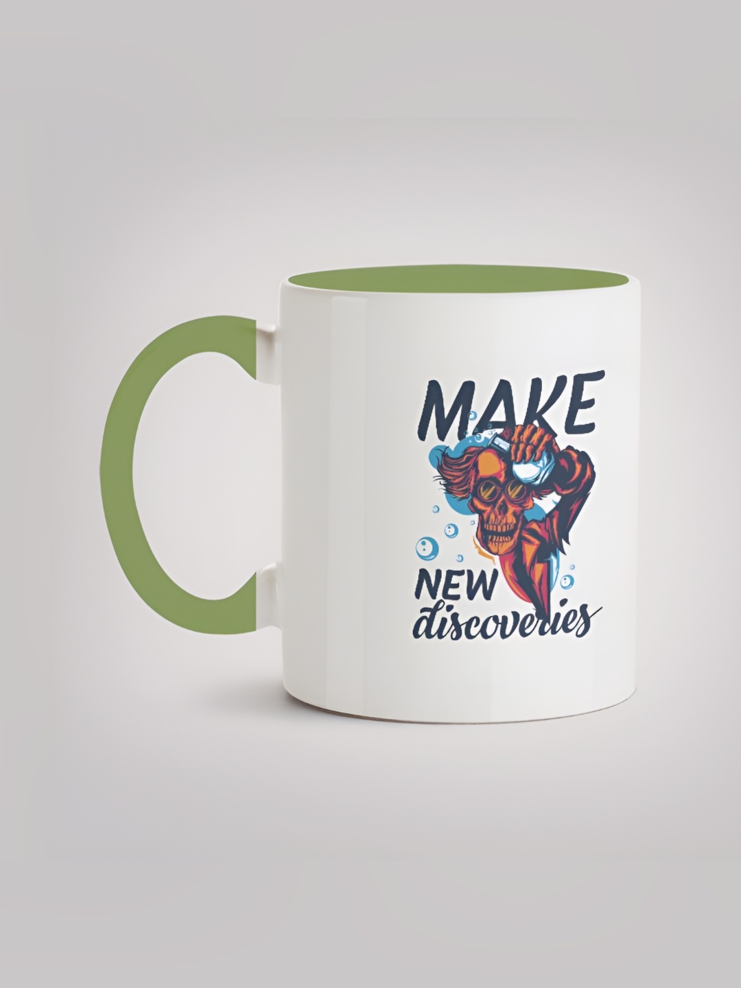 

MOTIVATE BOX White & Green Typography Printed Microwave Safe Ceramic Mug 330 ml