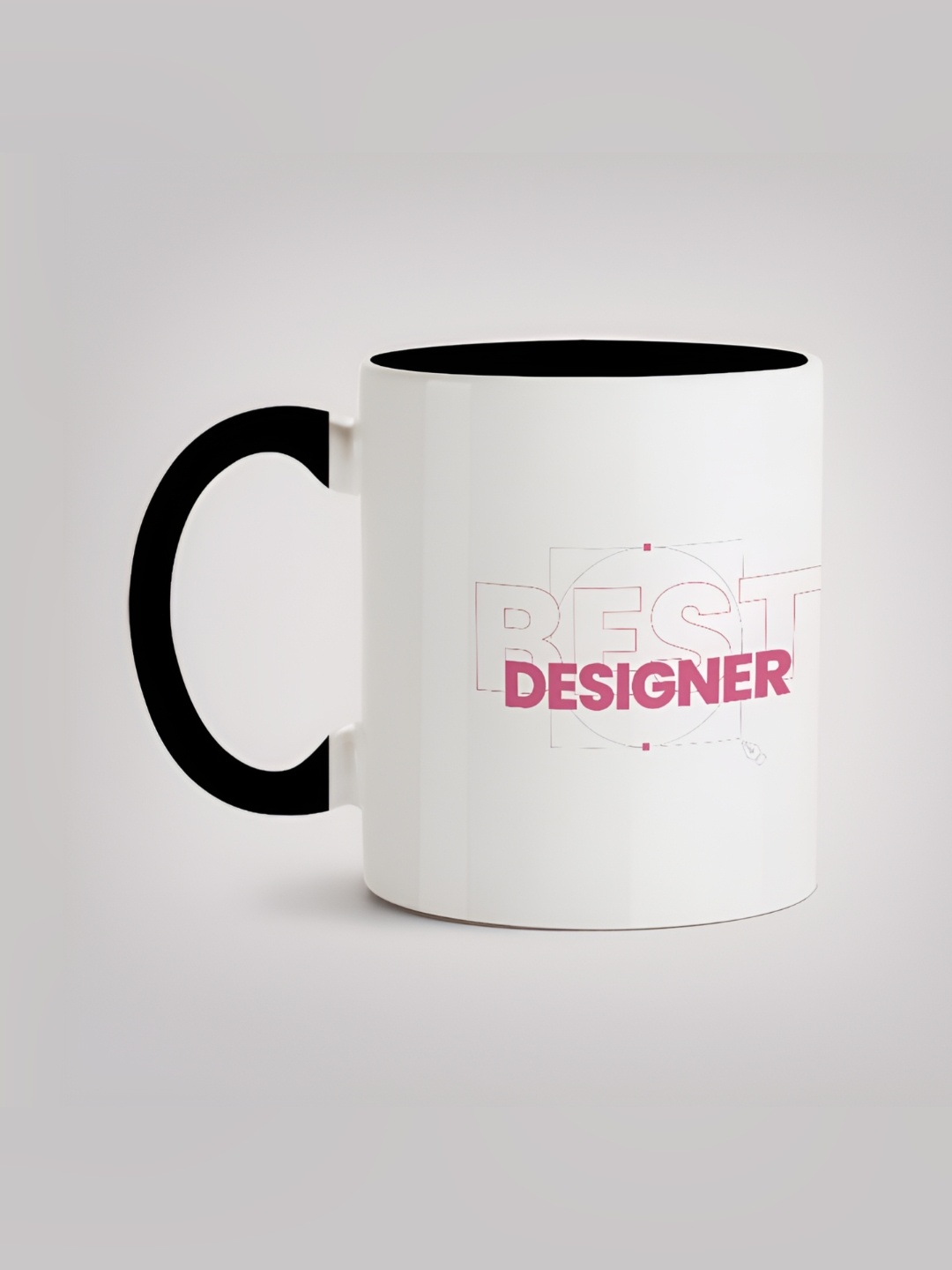

MOTIVATE BOX White & Black Printed Glossy Ceramic Mugs 330 ml