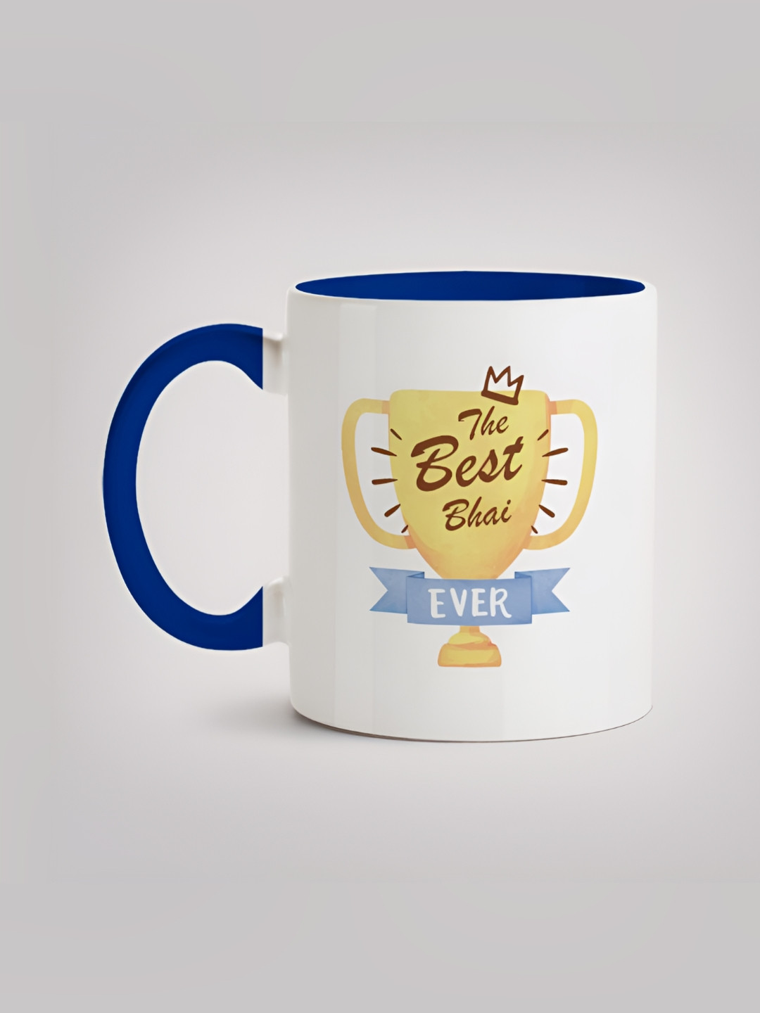 

MOTIVATE BOX White & Blue Printed Glossy Ceramic Mug 330ml
