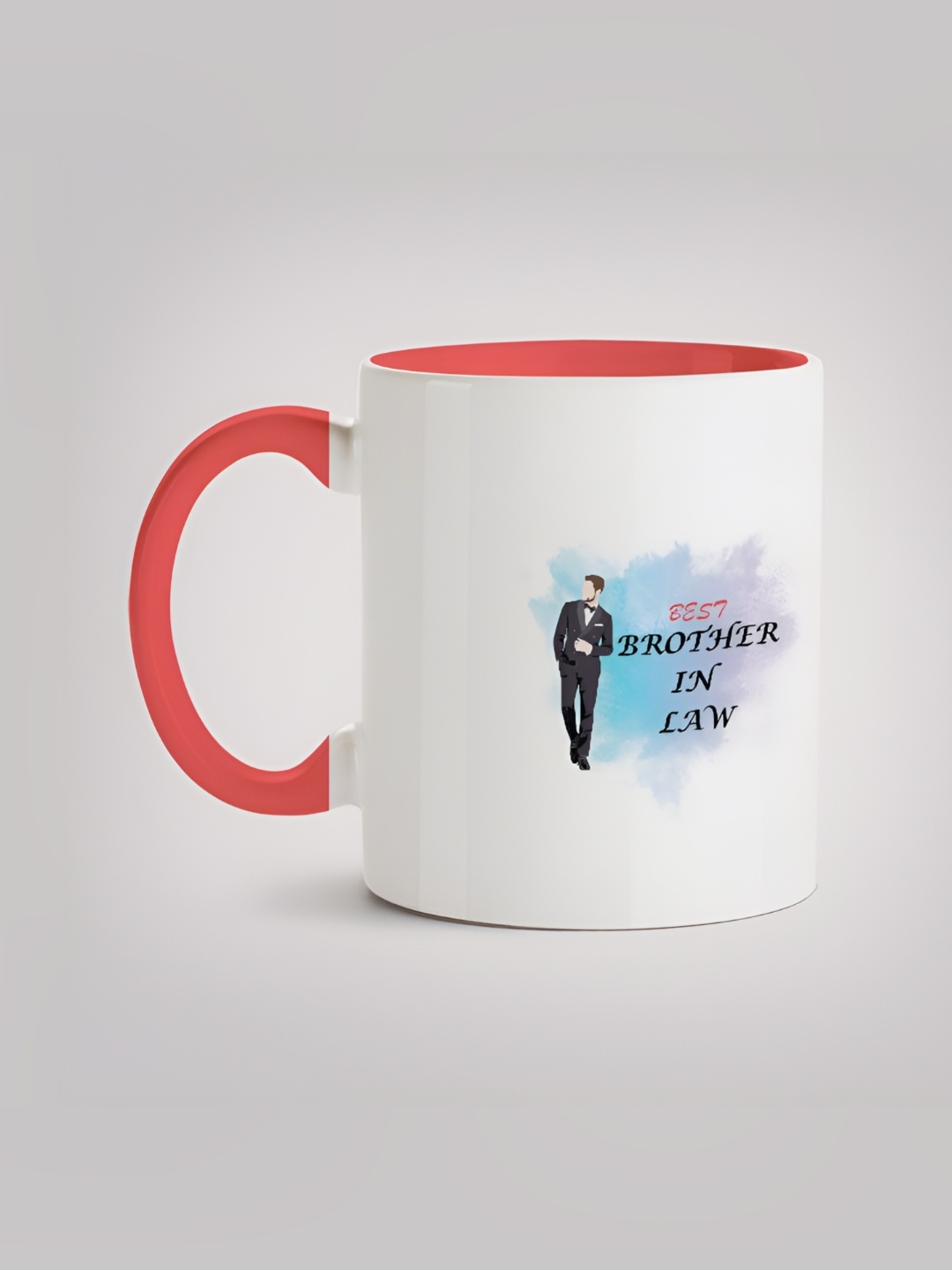 

MOTIVATE BOX White & Red Printed Ceramic Glossy Mug 330 ml