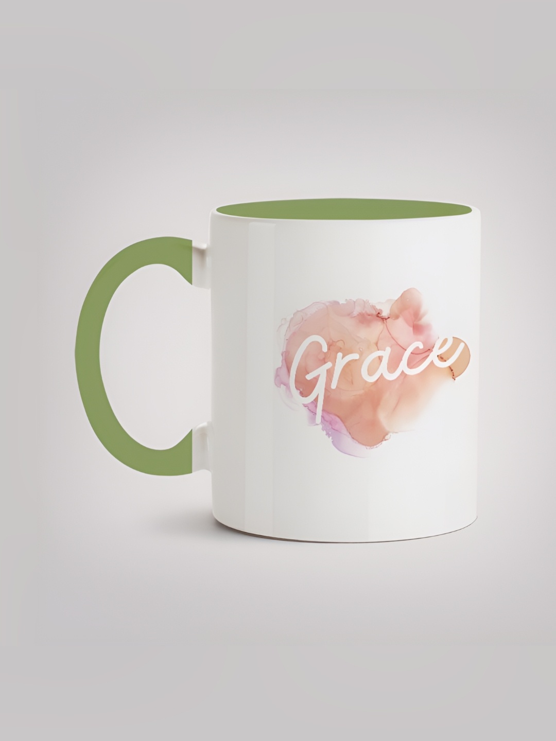 

MOTIVATE BOX White & Green Text or Slogans Printed Ceramic Glossy Mugs 330 ml