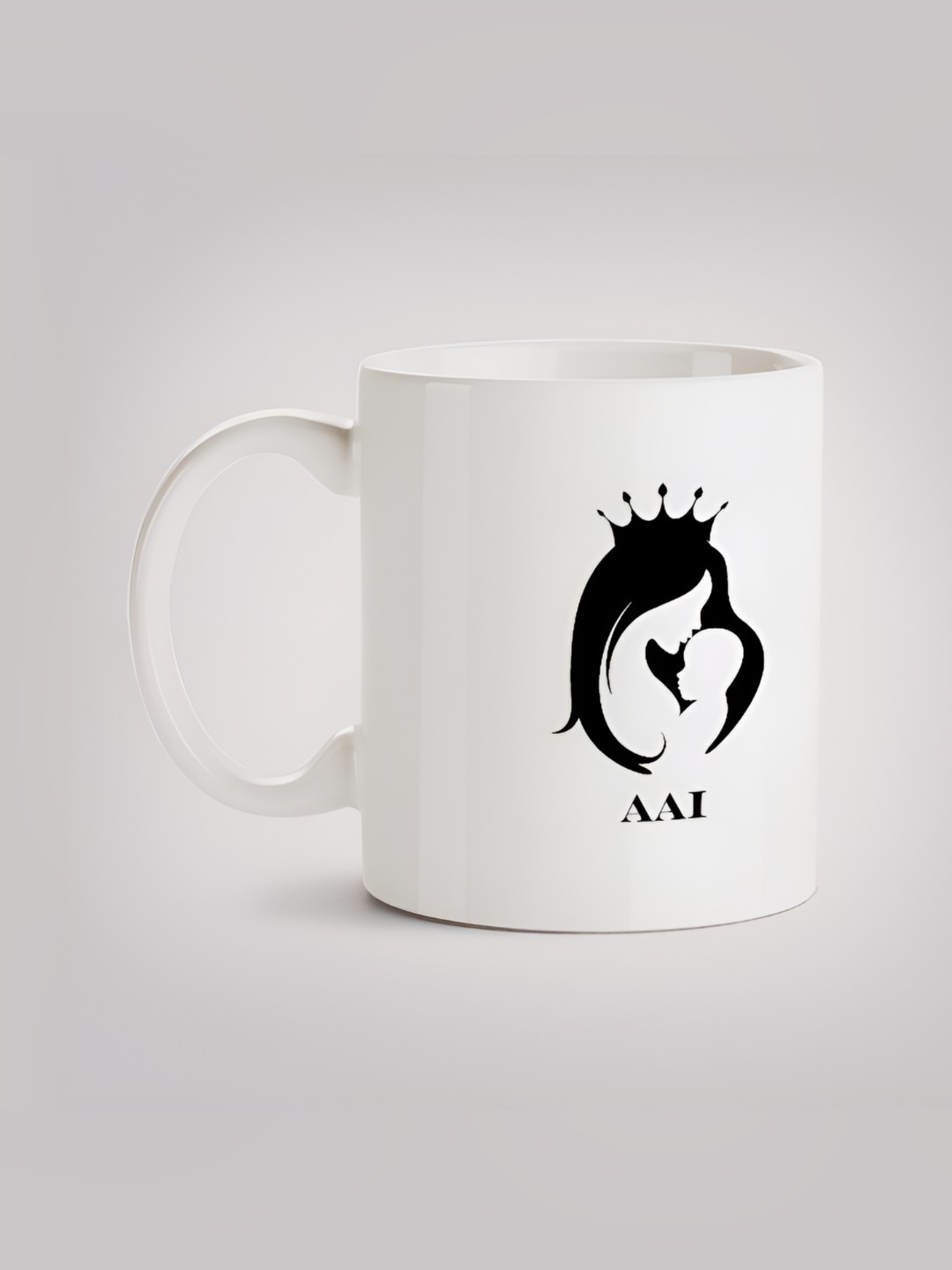 

MOTIVATE BOX White & Black Printed Ceramic Glossy Mugs 330 ml