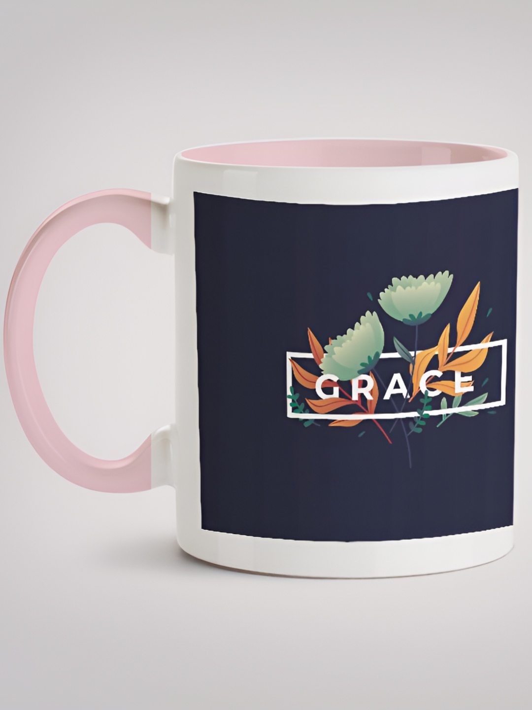 

MOTIVATE BOX Blue & Pink Printed Ceramic Glossy Mugs 330 ml