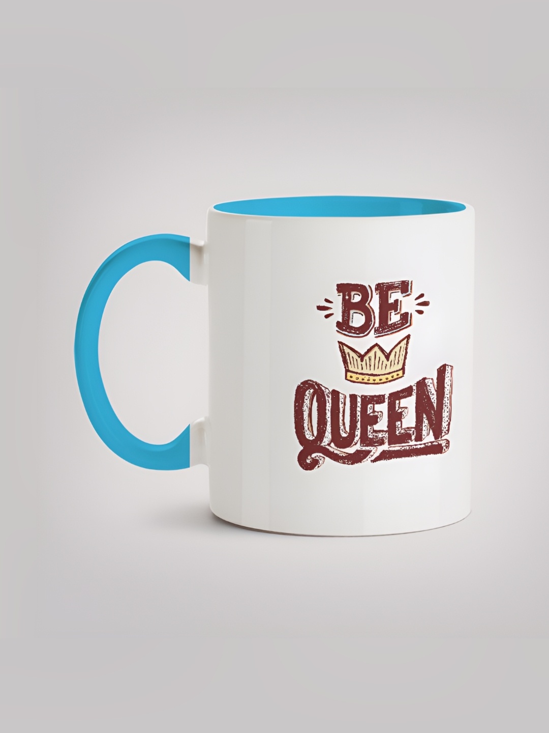 

MOTIVATE BOX White & Blue Printed Ceramic Glossy Mug 330 ml
