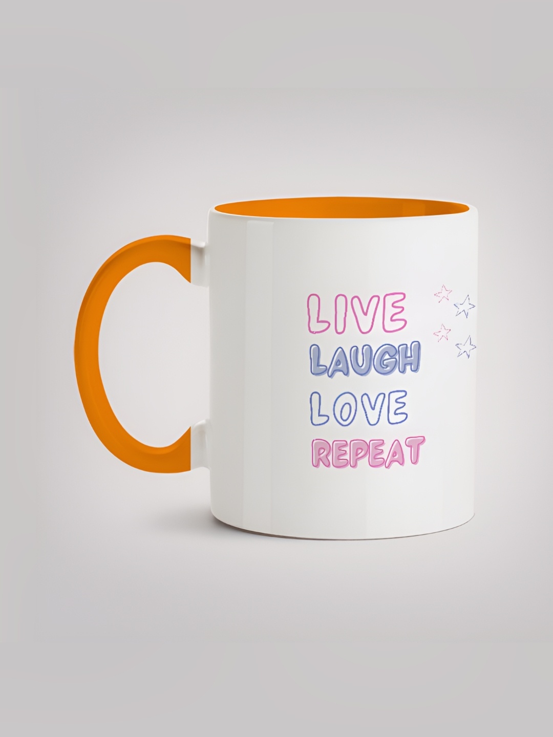

MOTIVATE BOX White & Blue Typography Printed Ceramic Glossy Mug 330 ml