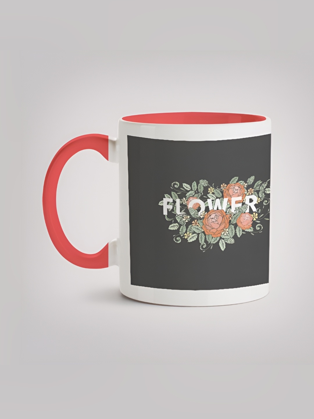 

MOTIVATE BOX White & Grey Typography Printed Ceramic Glossy Mug 330 ml