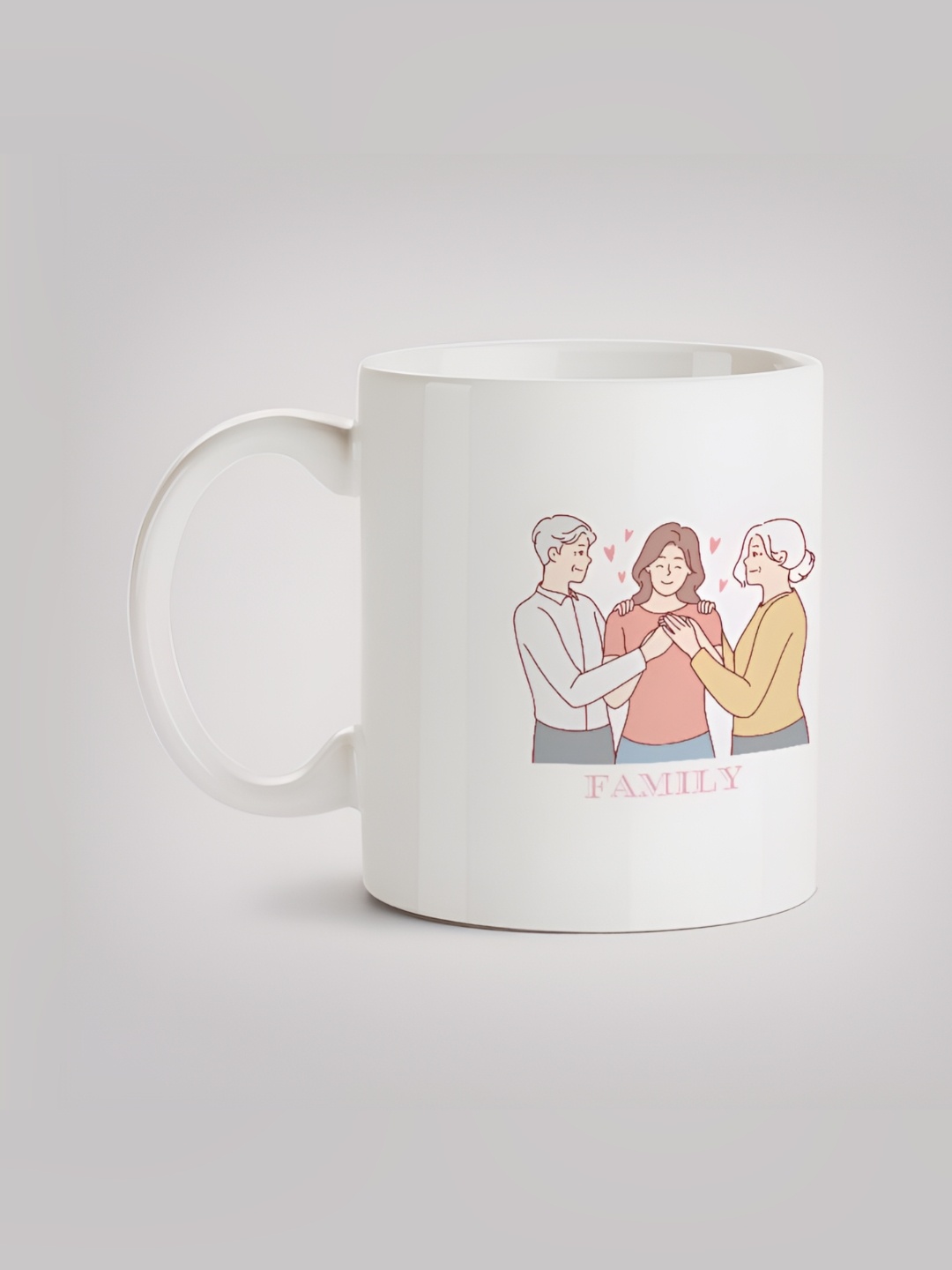 

MOTIVATE BOX White & Pink Text or Slogans Printed Ceramic Glossy Mugs 330 ml