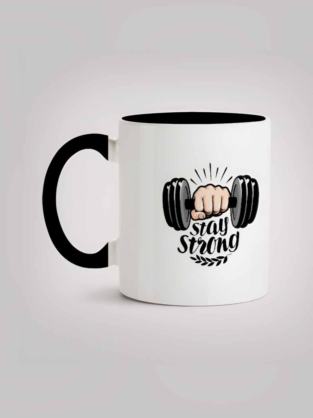 

MOTIVATE BOX Black & White Printed Ceramic Glossy Mug 330 ml