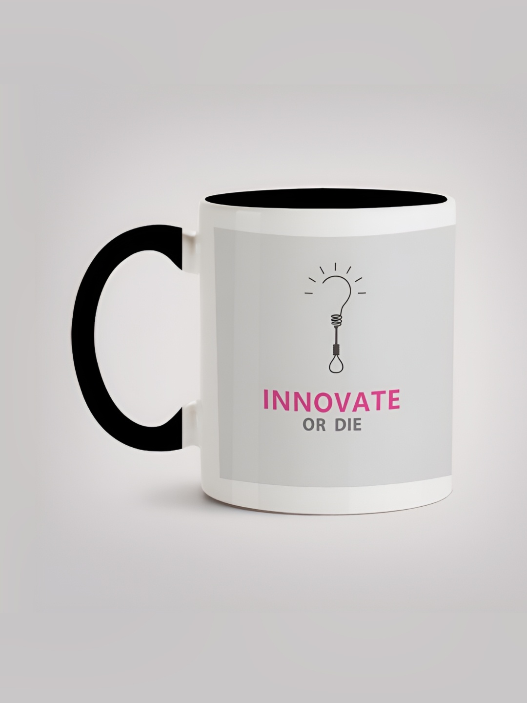 

MOTIVATE BOX White & Grey Printed Ceramic Glossy Mug 330ml