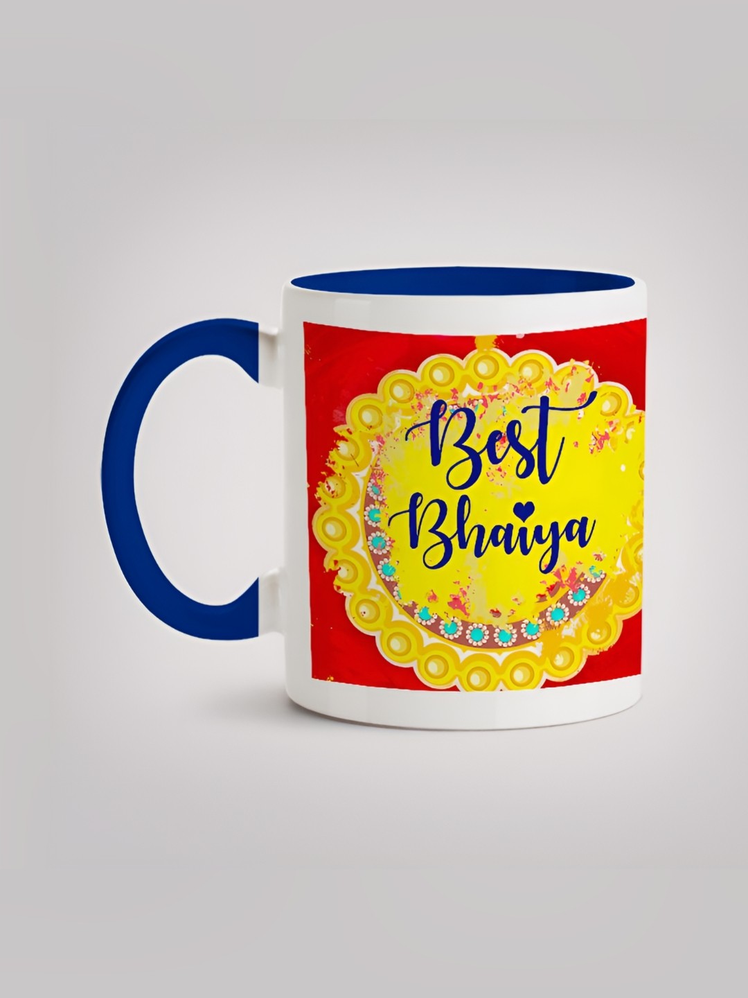 

MOTIVATE BOX Red & Yellow Printed Ceramic Glossy Mugs 330 ml