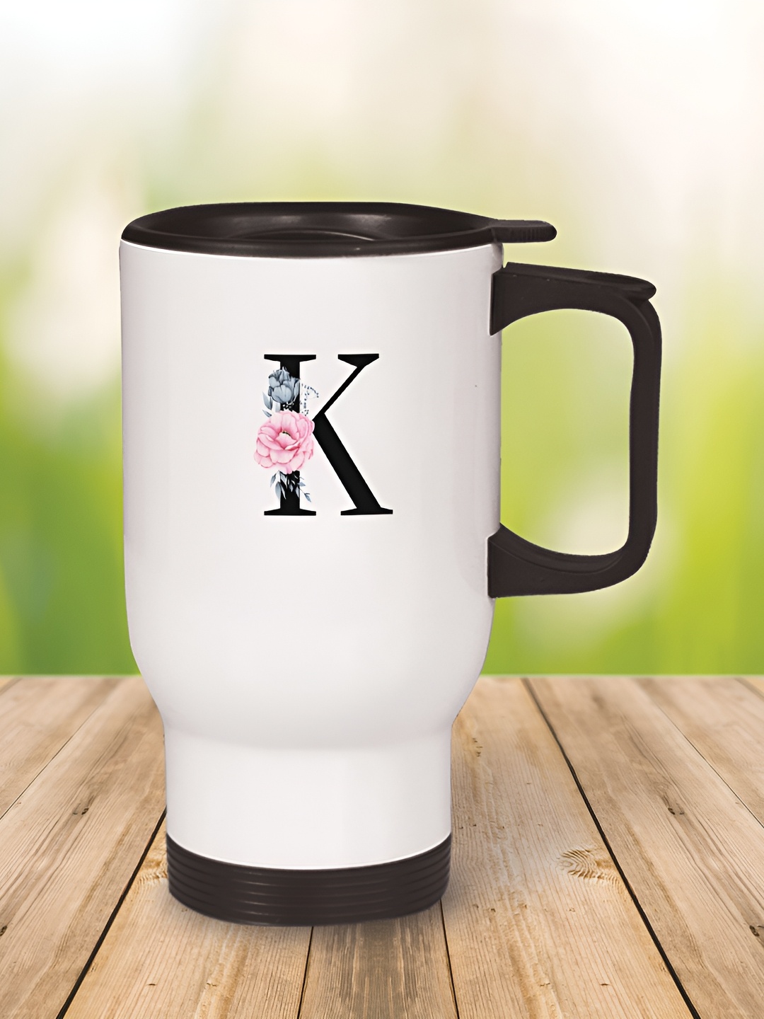 

MOTIVATE BOX White & Black Printed Stainless Steel Glossy Mugs Set of Cups and Mugs