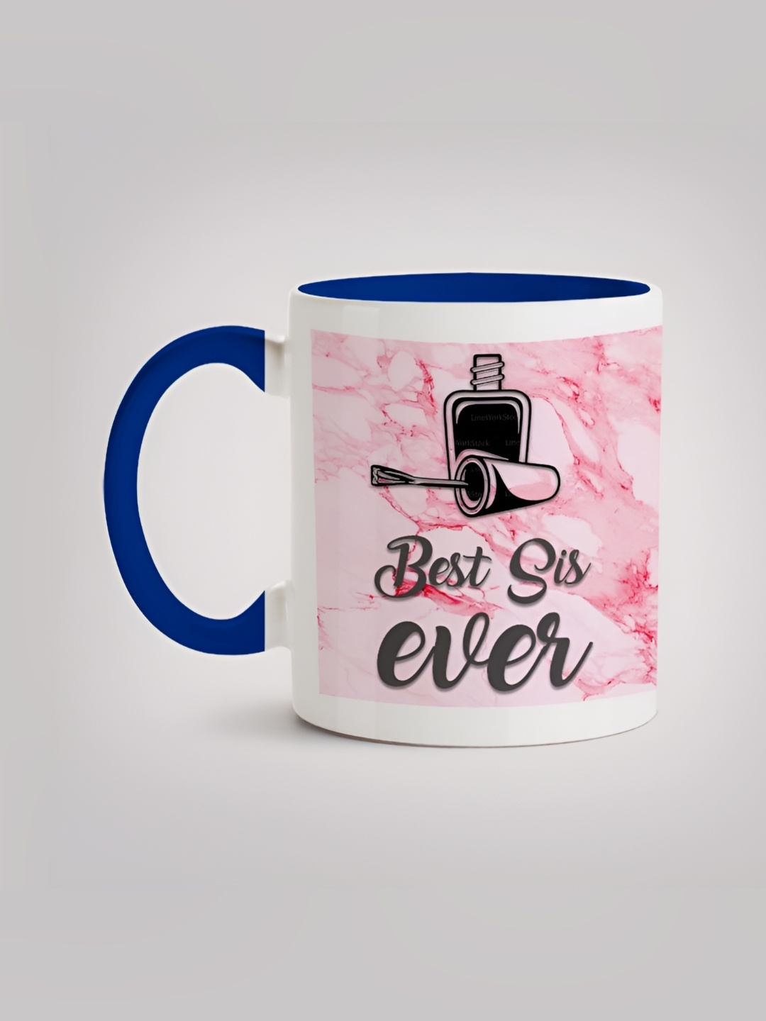 

MOTIVATE BOX White & Pink Typography Printed Microwave Safe Ceramic Mug 330 ml