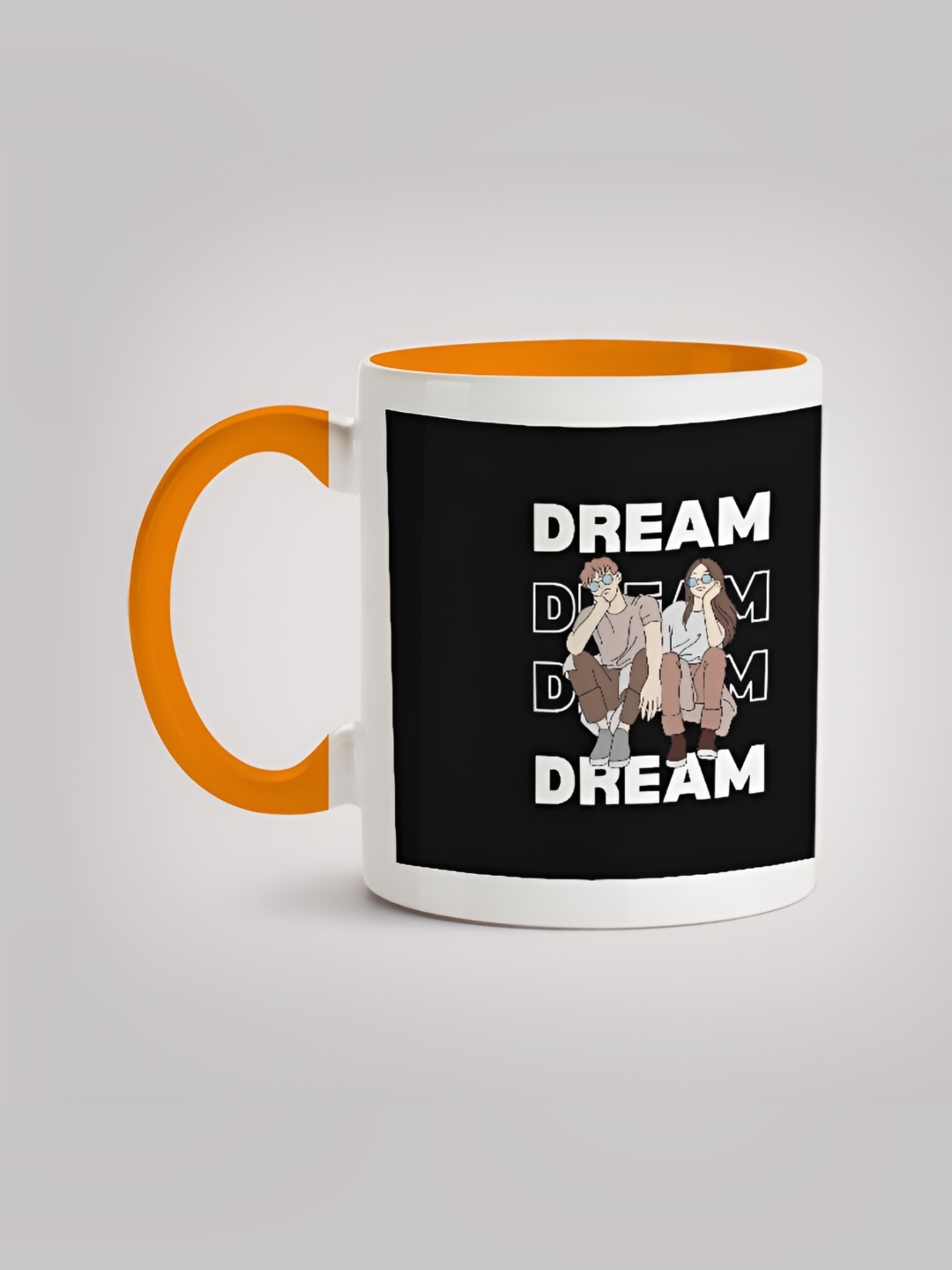 

MOTIVATE BOX Black & White Printed Ceramic Microwave Safe Glossy Mugs 330 ml