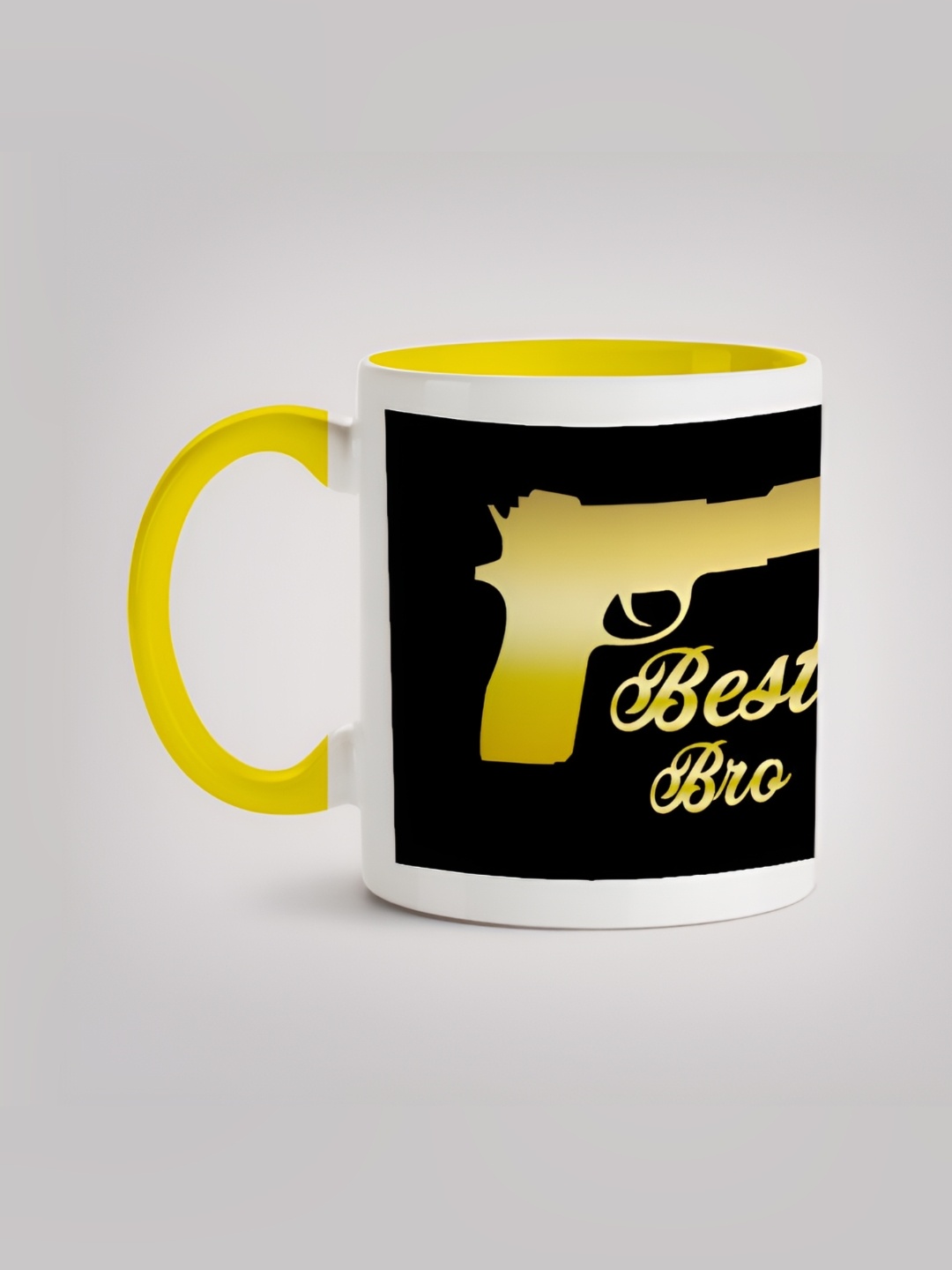 

MOTIVATE BOX Black & Yellow Typography Printed Ceramic Glossy Mug 330 ml
