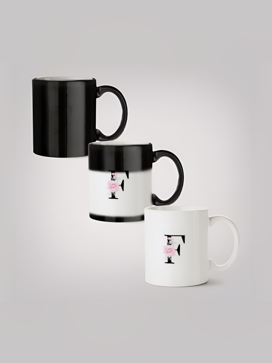 

MOTIVATE BOX White & Black Printed Glossy Ceramic Mugs 330 ml