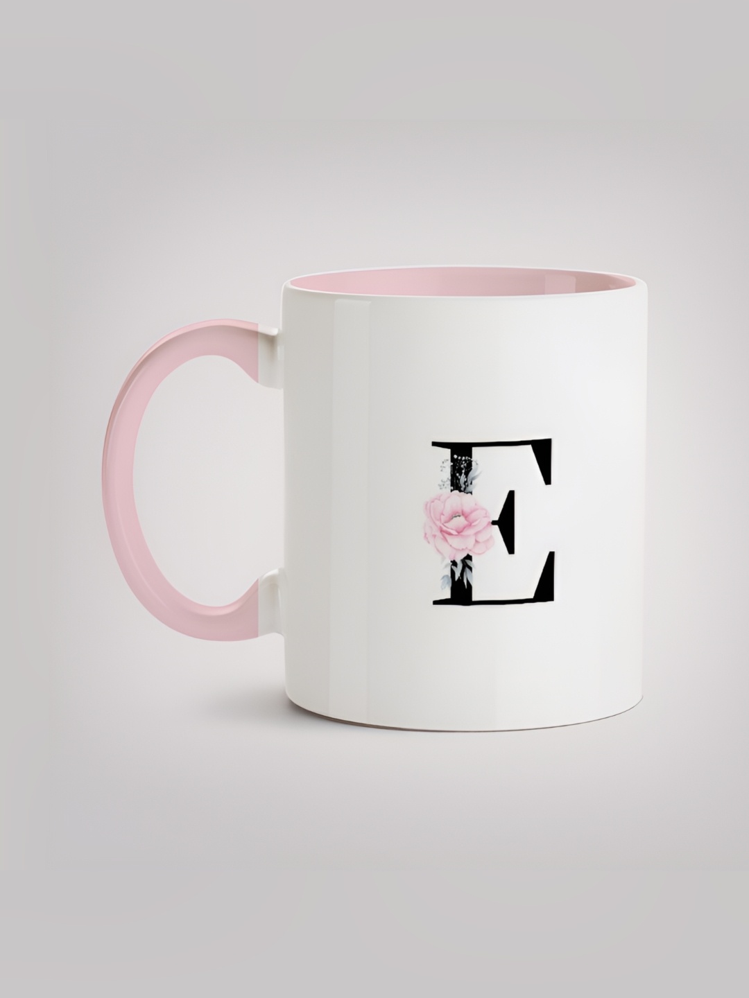 

MOTIVATE BOX White & Pink Printed Ceramic Glossy Mugs 330 ml