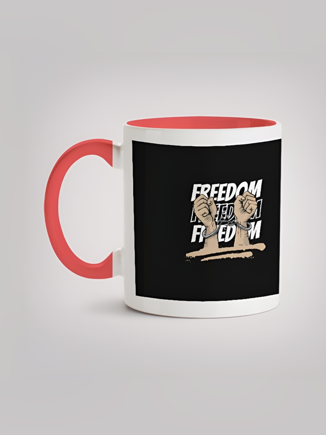 

MOTIVATE BOX White & Black Printed Glossy Ceramic Mugs 330 ml