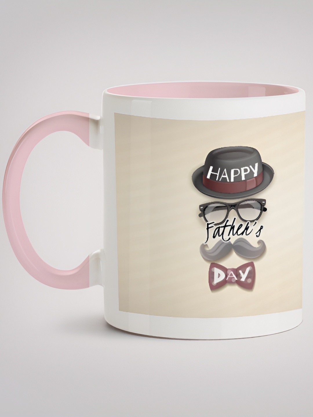

MOTIVATE BOX White & Brown Printed Ceramic Glossy Mug 330 ml
