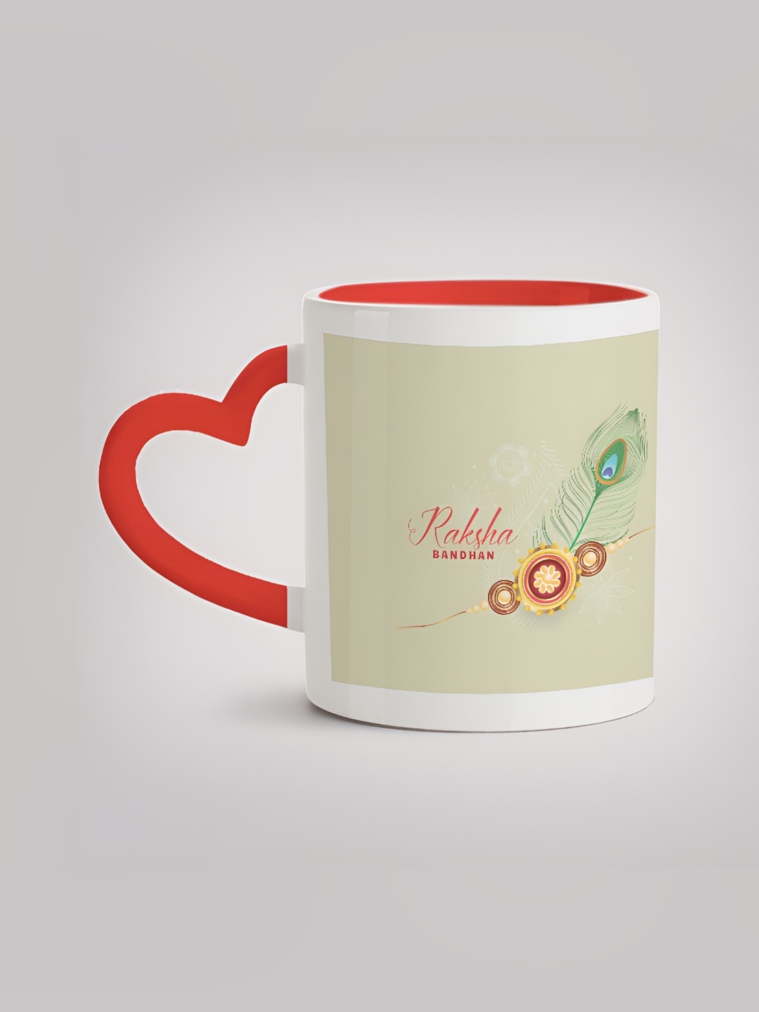 

MOTIVATE BOX White & Green Printed Glossy Ceramic Mug 330ml