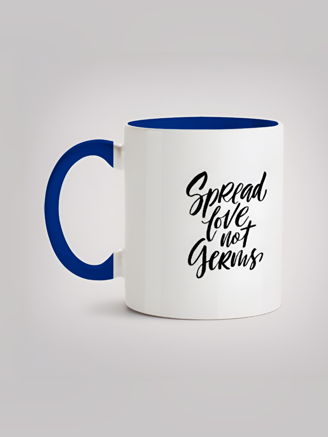 

MOTIVATE BOX White & Blue Printed Ceramic Glossy Mug 330ml