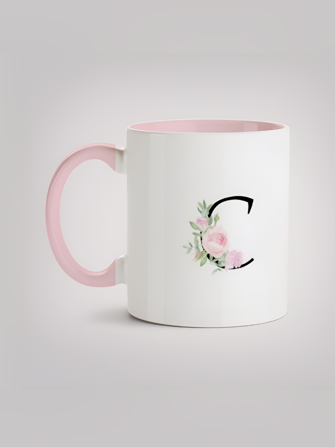 

MOTIVATE BOX White & Pink Printed Glossy Ceramic Mugs 330 ml