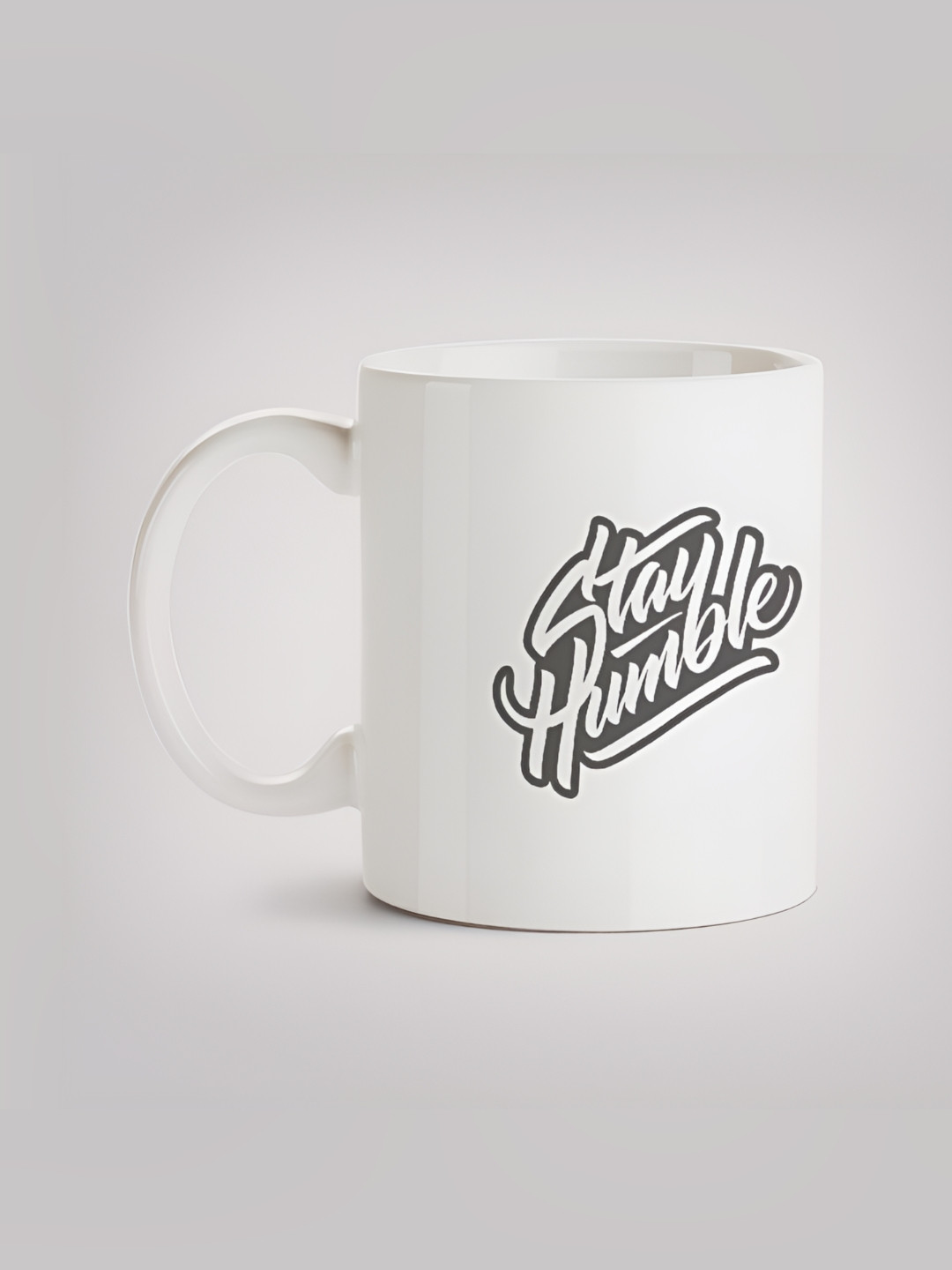

MOTIVATE BOX White & Grey Printed Ceramic Glossy Mug 330ml