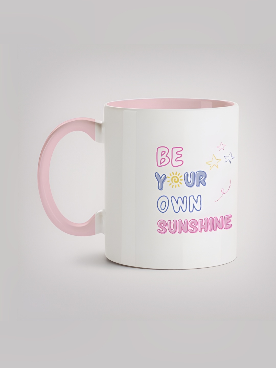 

MOTIVATE BOX White & Pink Printed Ceramic Glossy Mug 330ml