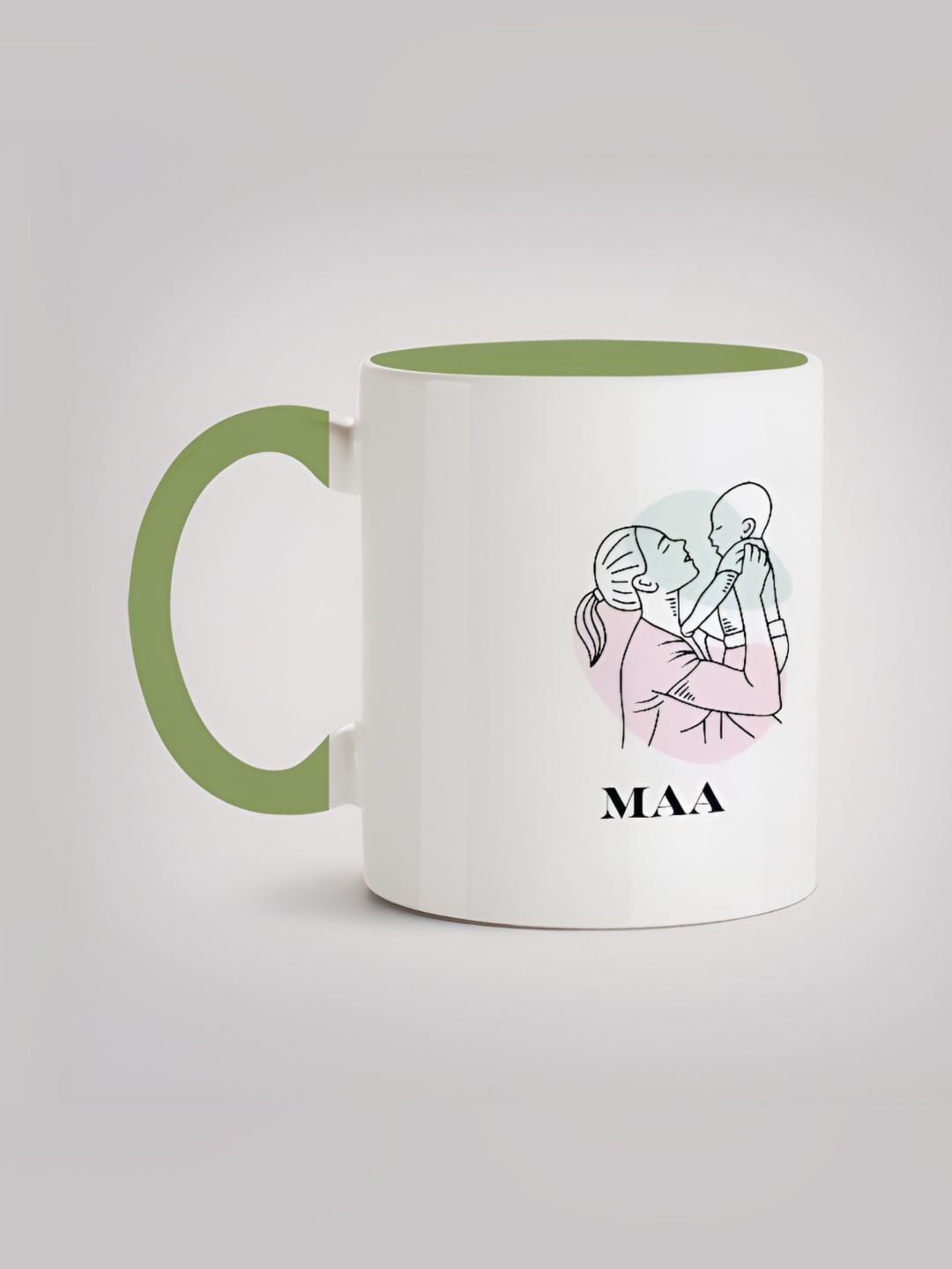 

MOTIVATE BOX White & Green Text or Slogans Printed Ceramic Glossy Mug 330 ml