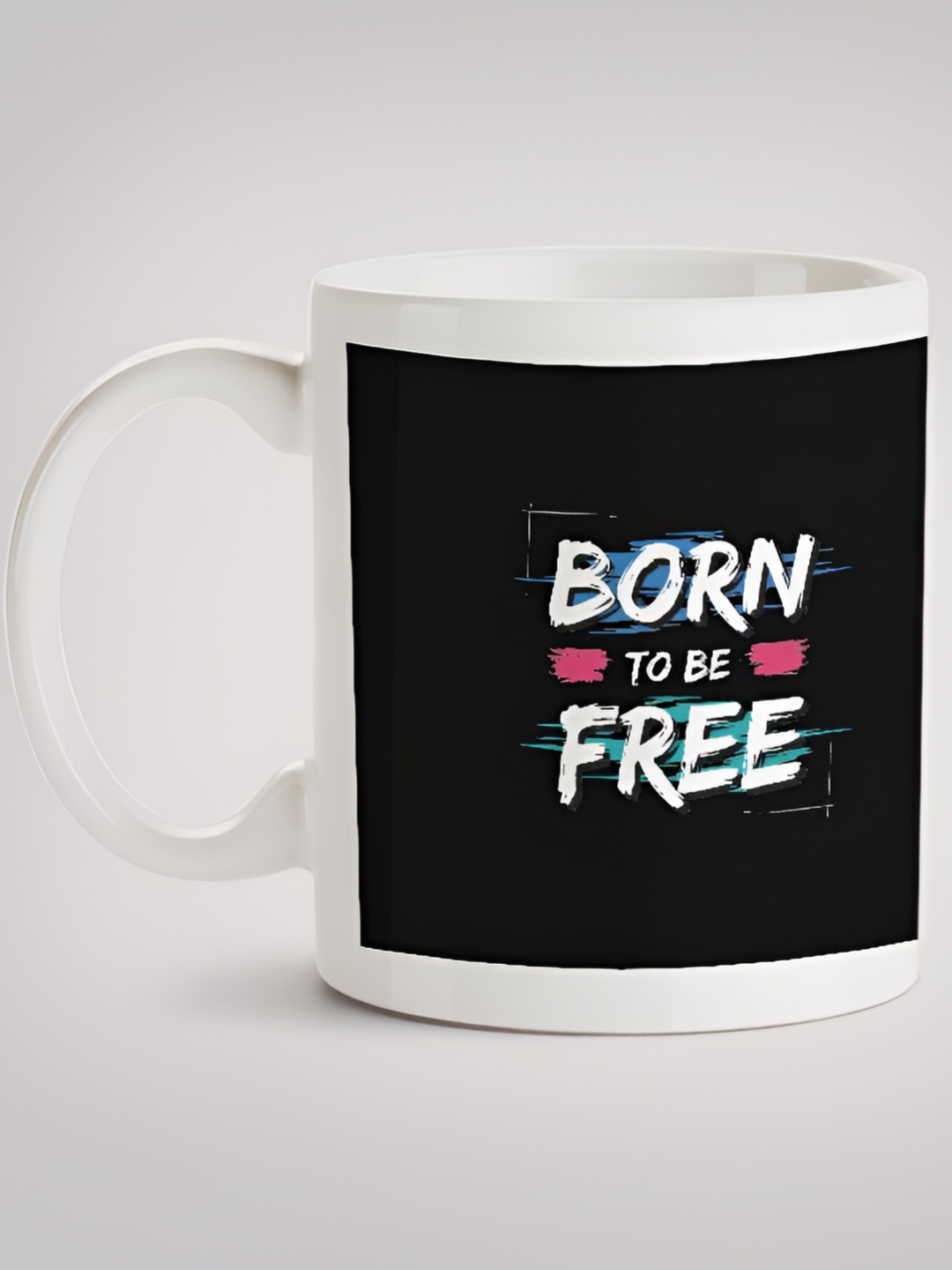 

MOTIVATE BOX Black & White Printed Glossy Ceramic Mugs 330 ml