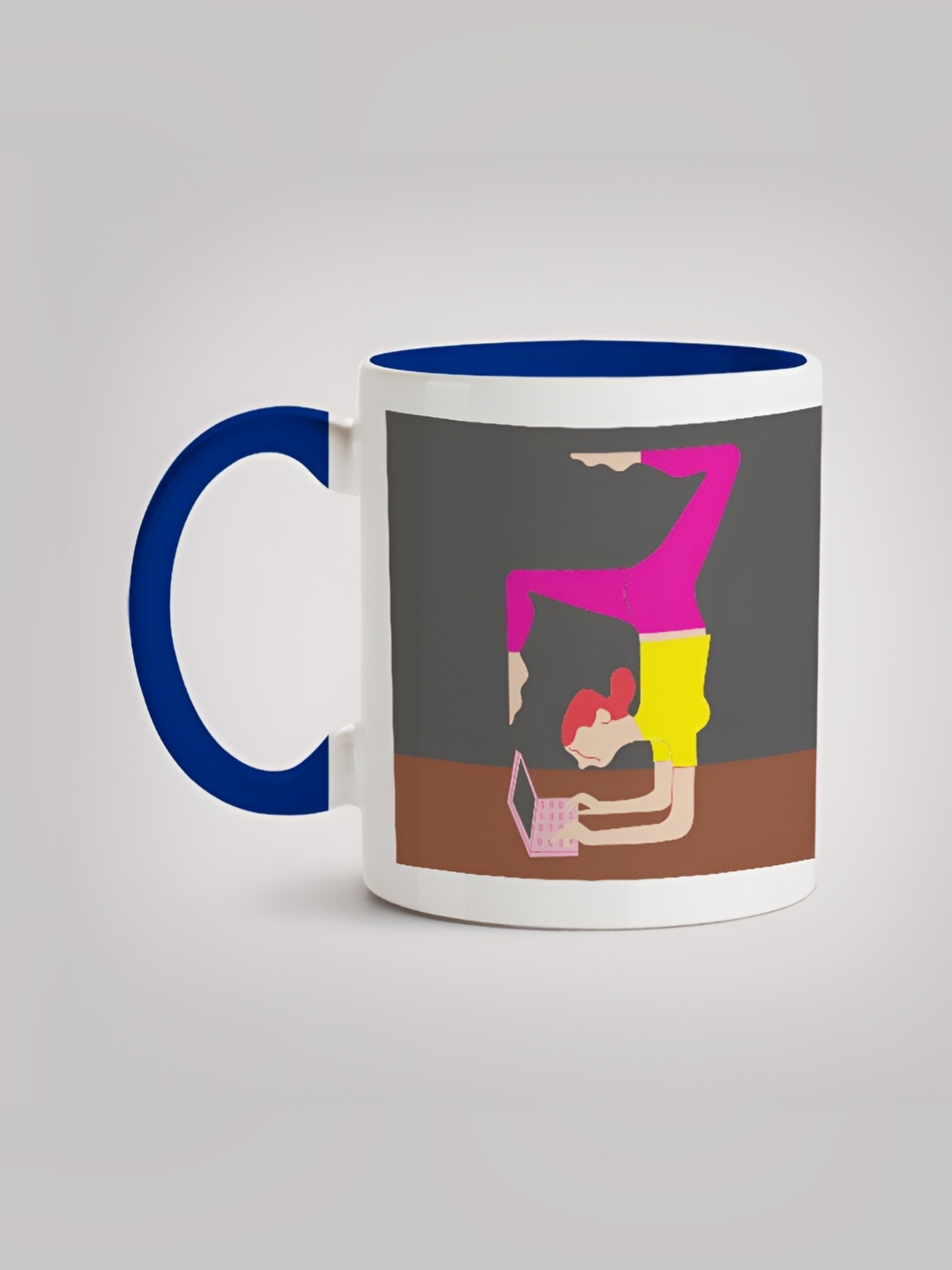 

MOTIVATE BOX White & Grey Printed Ceramic Glossy Mug 330ml