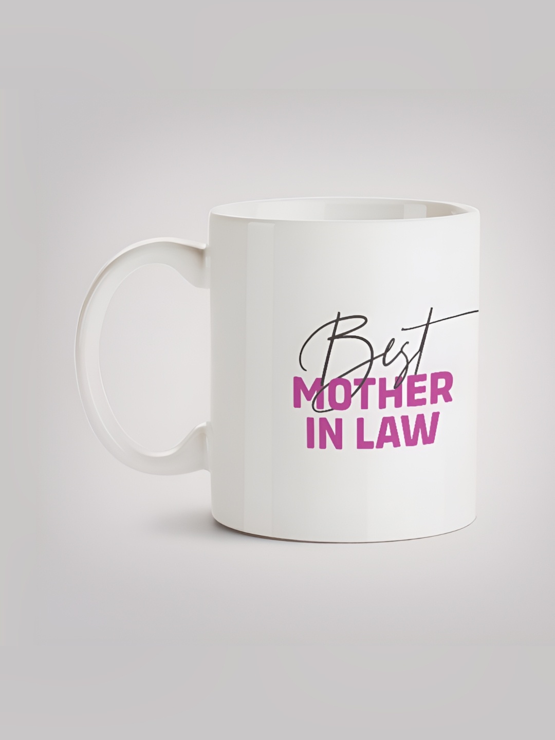 

MOTIVATE BOX Pink & White Typography Printed Ceramic Glossy Mug 330 ml