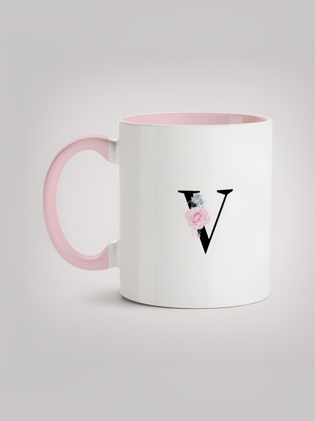 

MOTIVATE BOX White & Pink Printed Ceramic Glossy Mug 330 ml