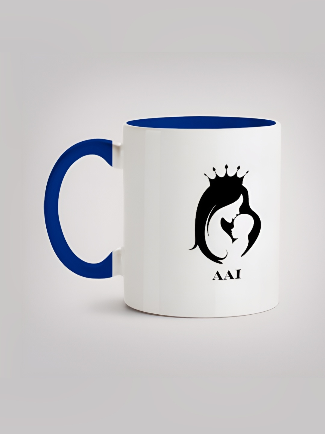 

MOTIVATE BOX White & Blue Printed Ceramic Glossy Mug 330ml