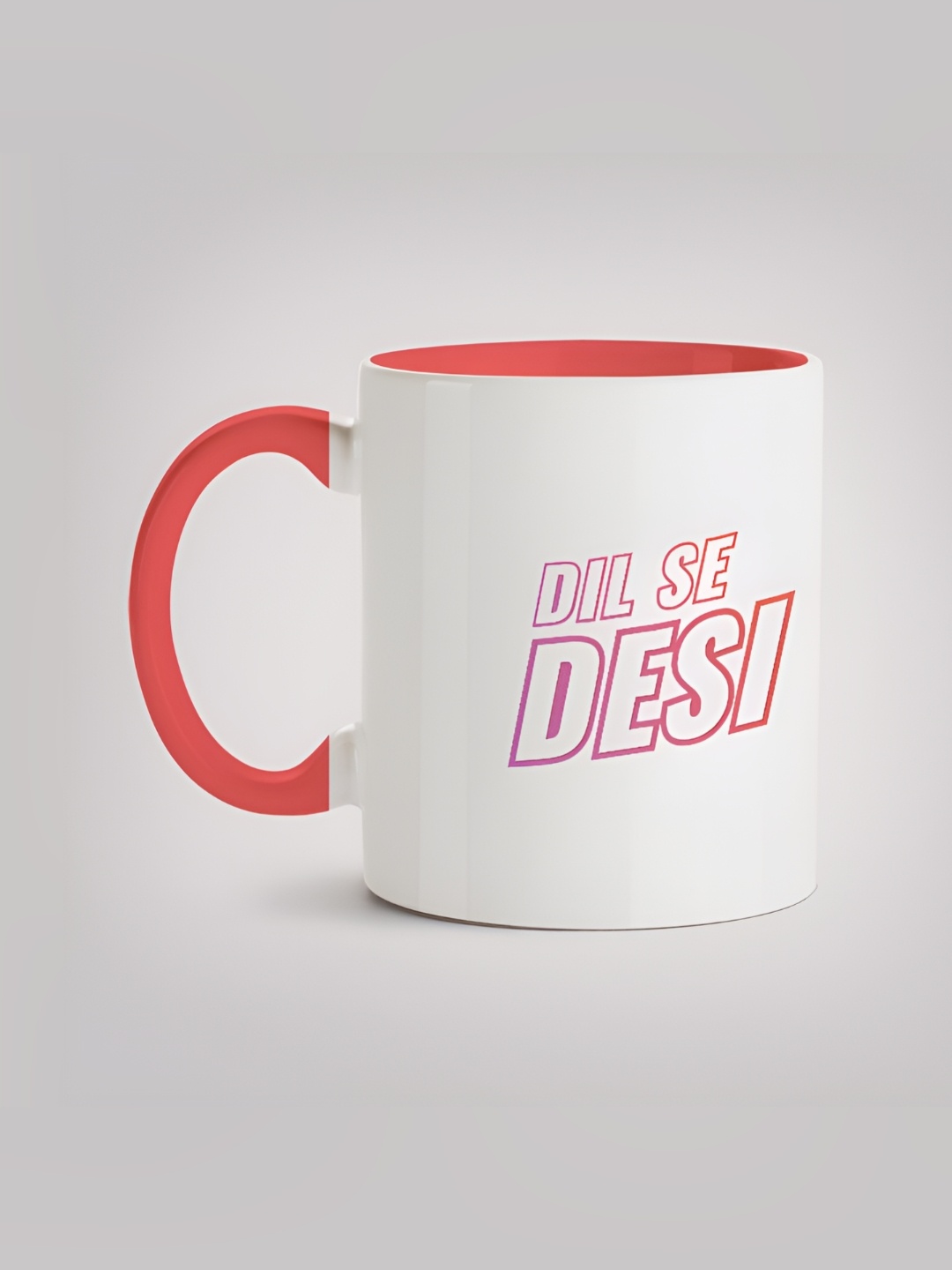 

MOTIVATE BOX White & Pink Printed Glossy Ceramic Mugs 330 ml