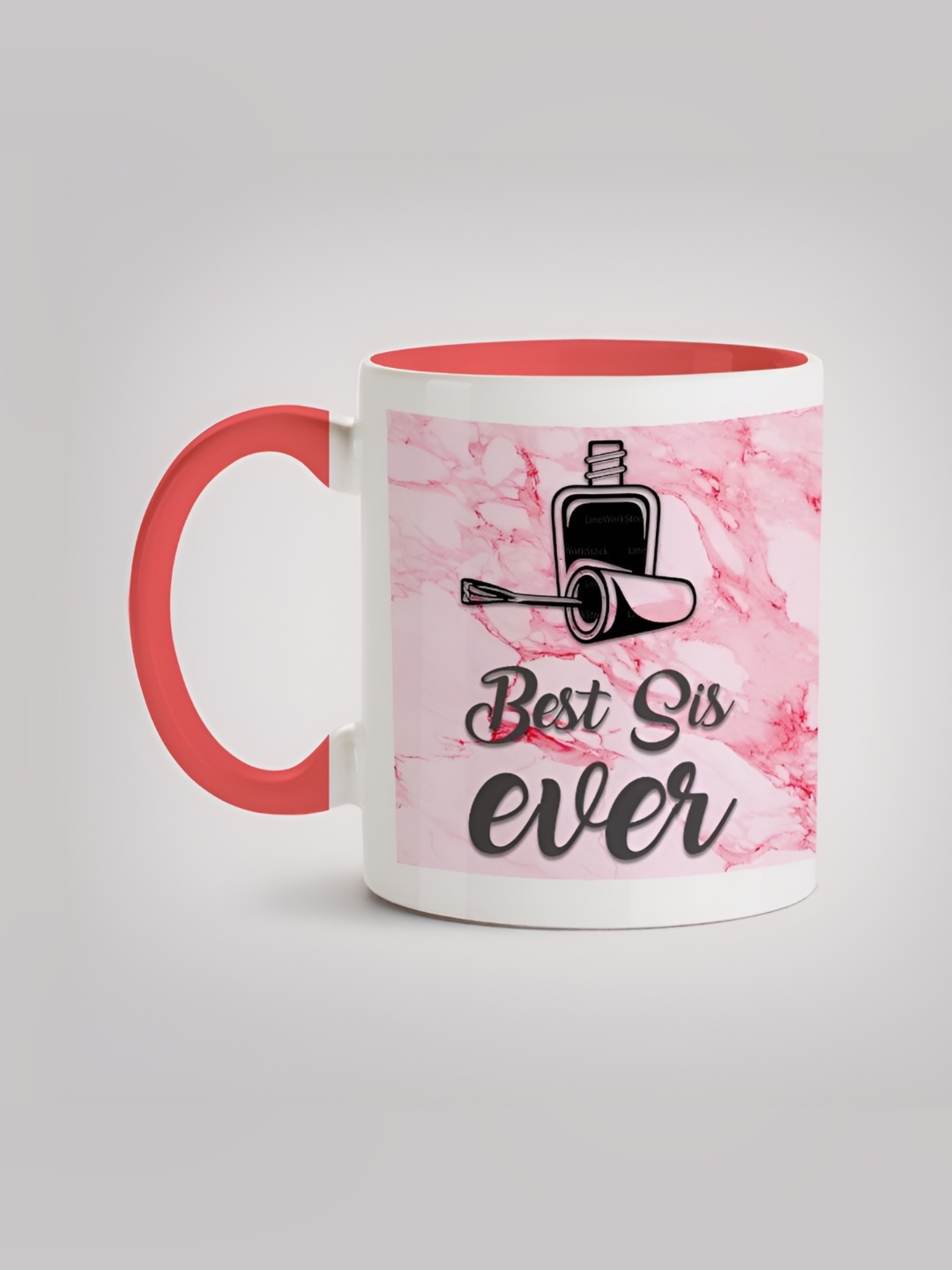 

MOTIVATE BOX White & Pink Printed Matte Ceramic Mug 330ml