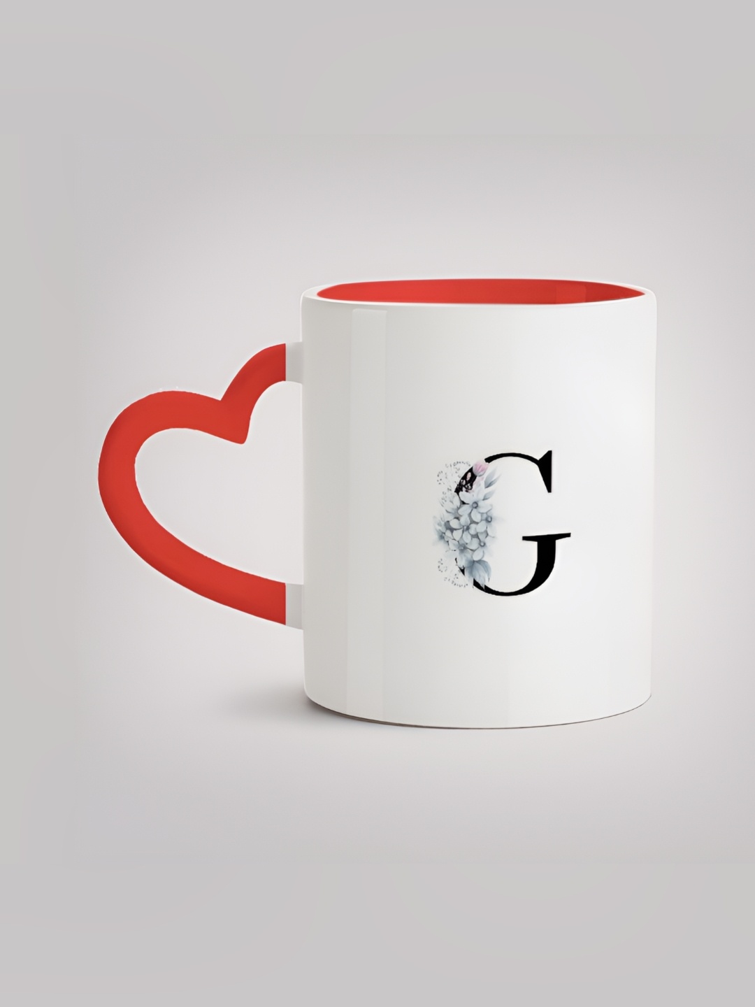 

MOTIVATE BOX White & Red Printed Ceramic Glossy Mugs 330 ml