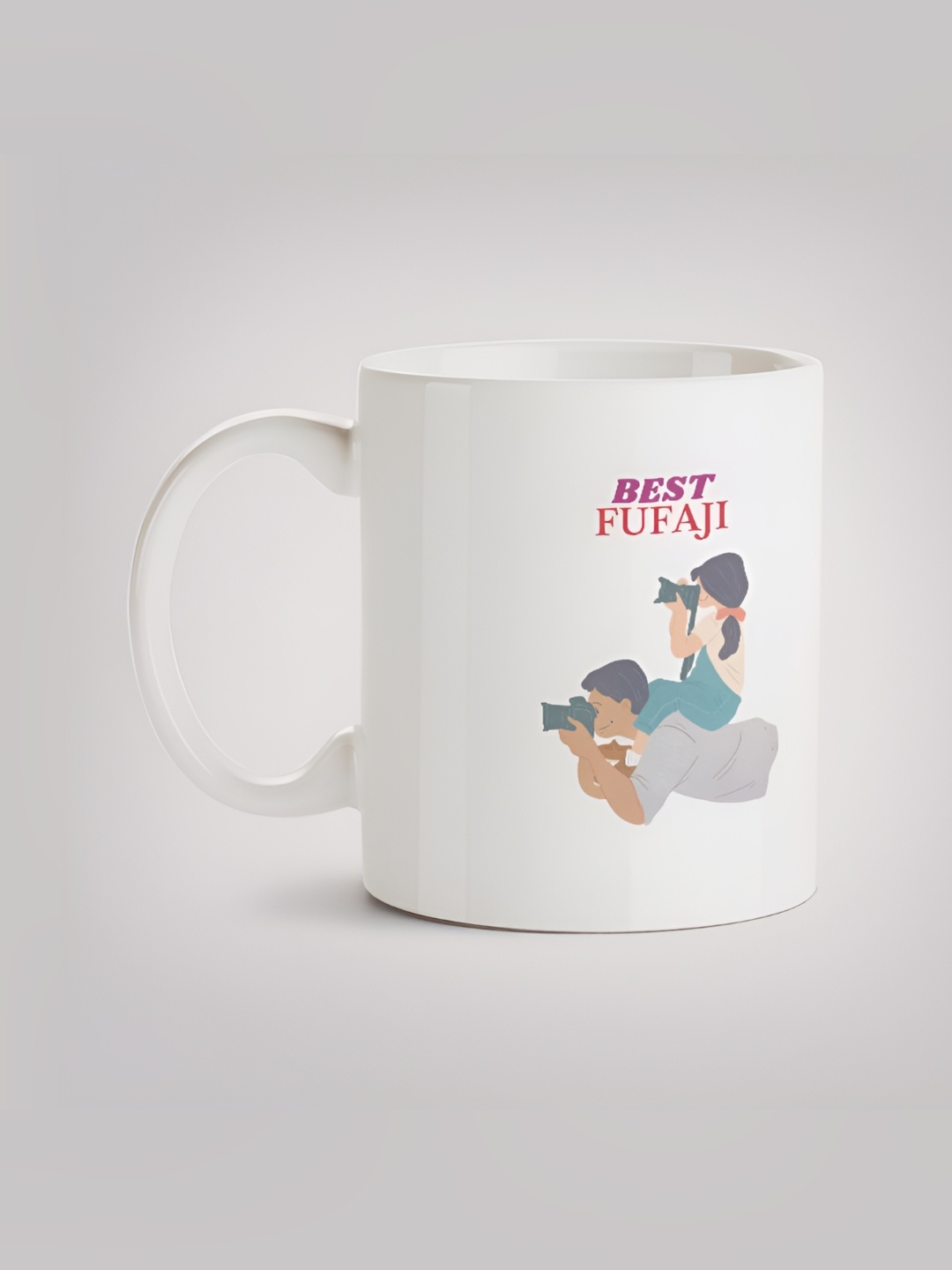 

MOTIVATE BOX White & Blue Printed Glossy Ceramic Mugs 330 ml