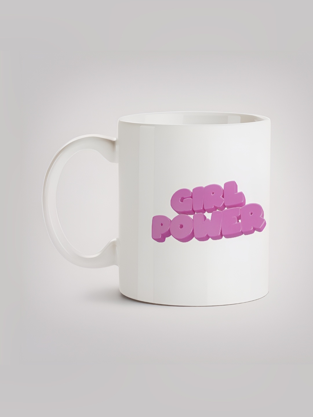 

MOTIVATE BOX White & Pink Printed Glossy Ceramic Mugs 330 ml