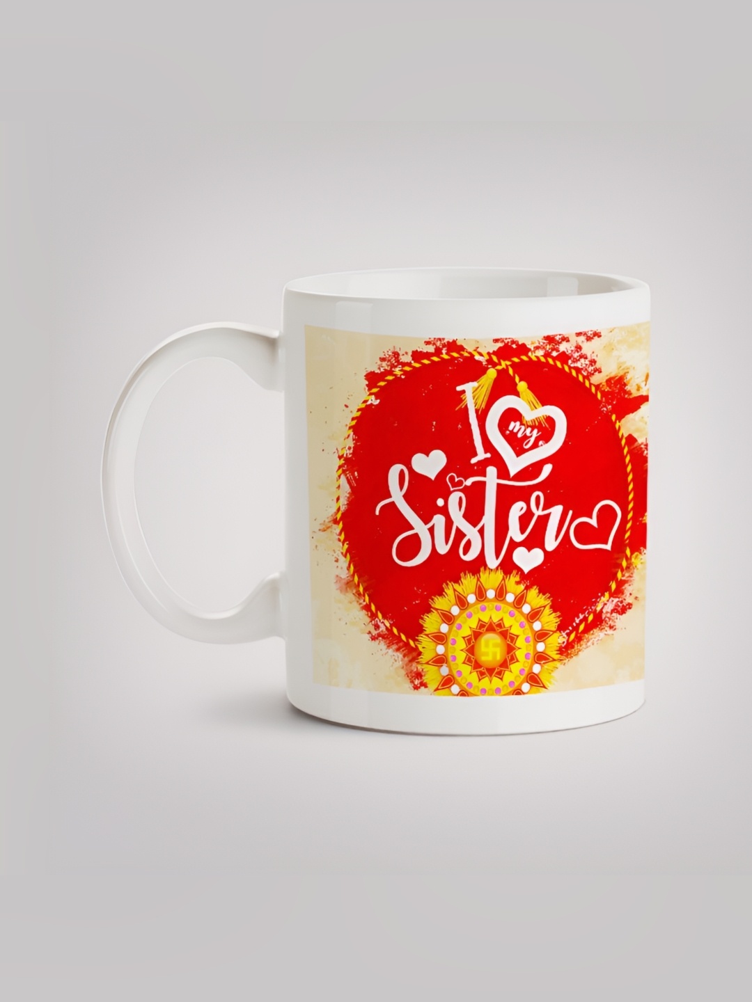 

MOTIVATE BOX White & Red Printed Ceramic Glossy Mug 330ml