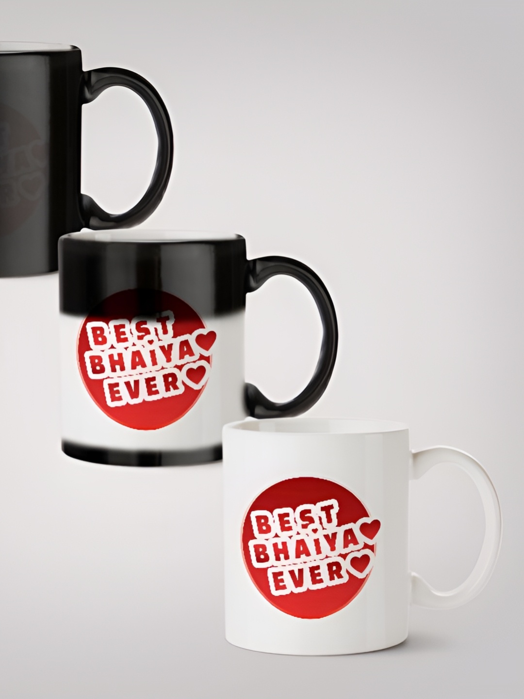 

MOTIVATE BOX White & Red Printed Ceramic Microwave Safe Glossy Finished Mug 330 ml