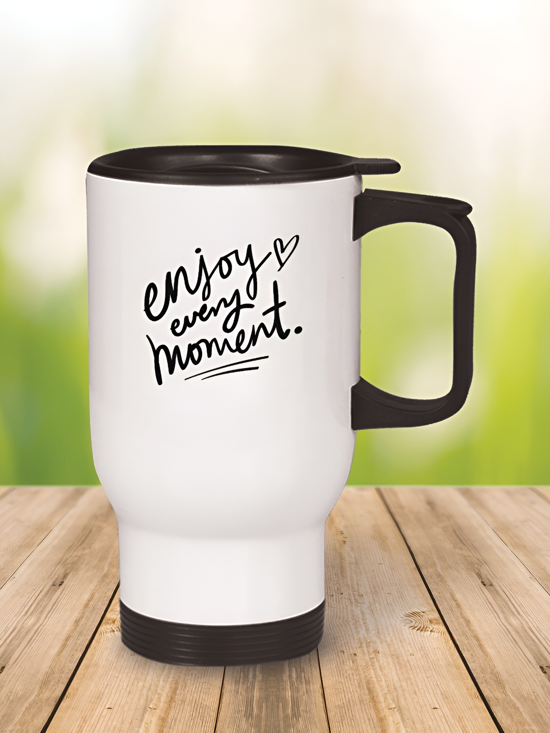 

MOTIVATE BOX White & Black Printed Stainless Steel Mugs 450 ml