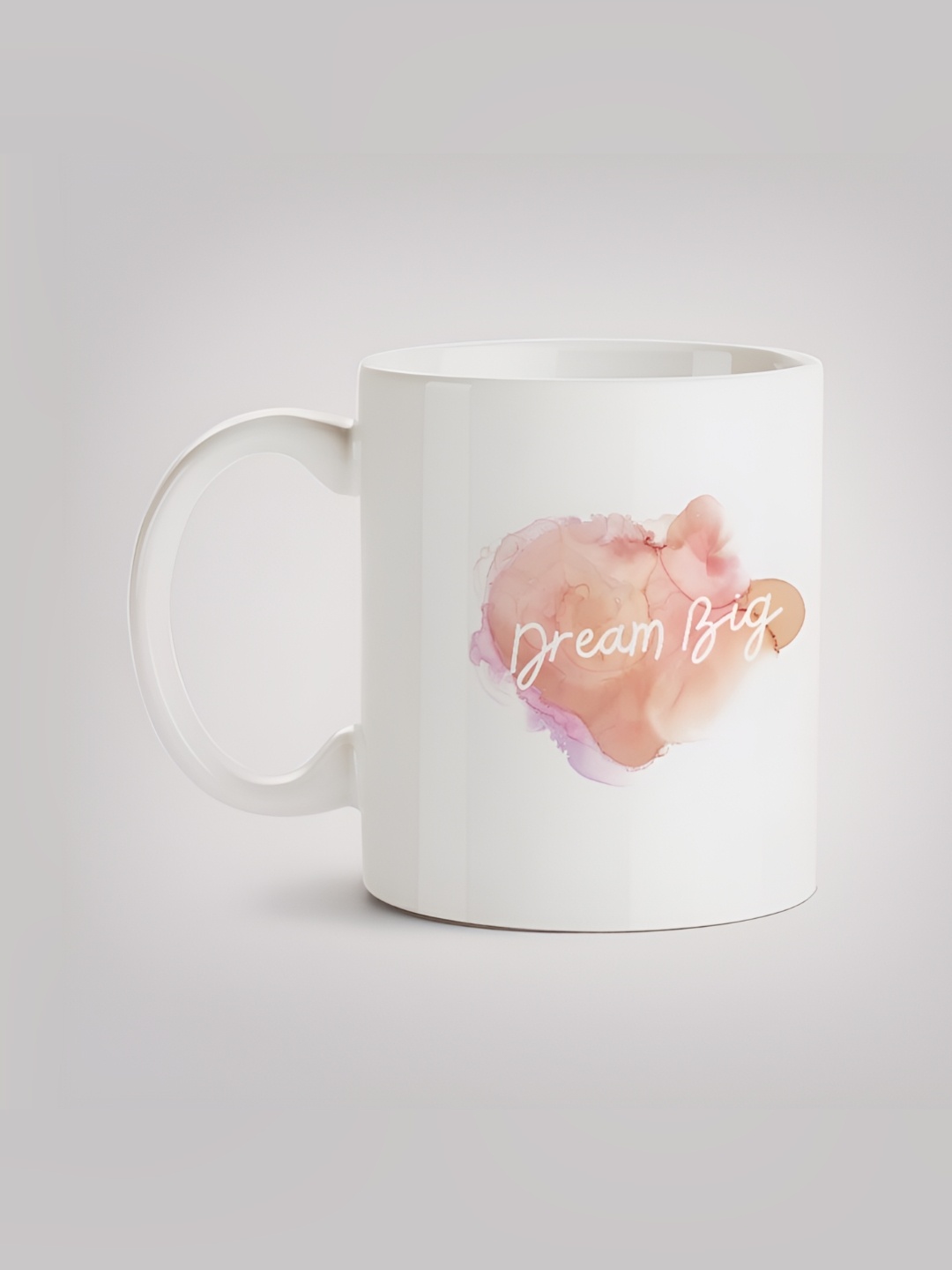 

MOTIVATE BOX White & Brown Printed Ceramic Microwave Safe Glossy Finished Mug 330 ml
