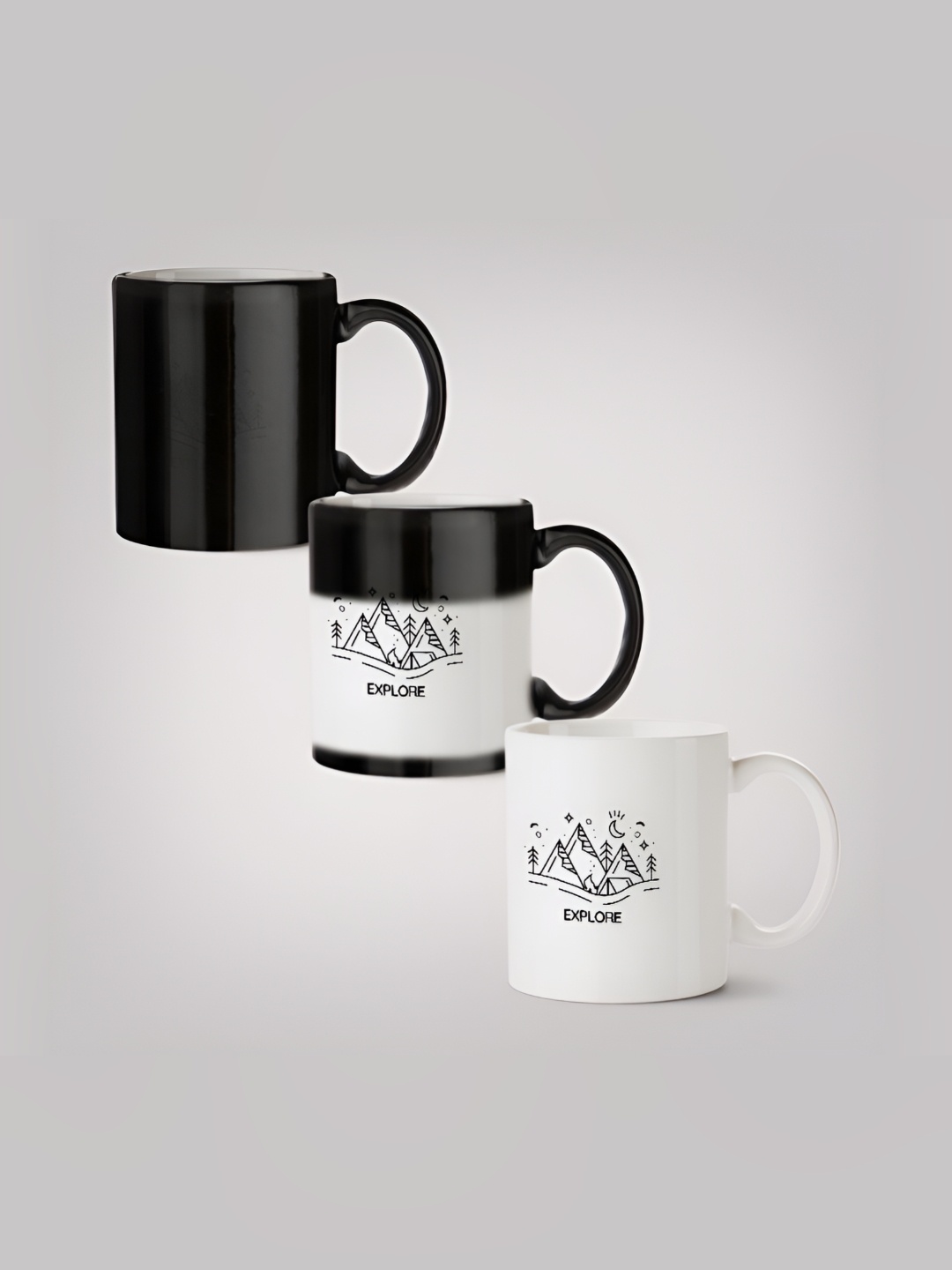 

MOTIVATE BOX Black & White Printed Ceramic Glossy Mug 330 ml