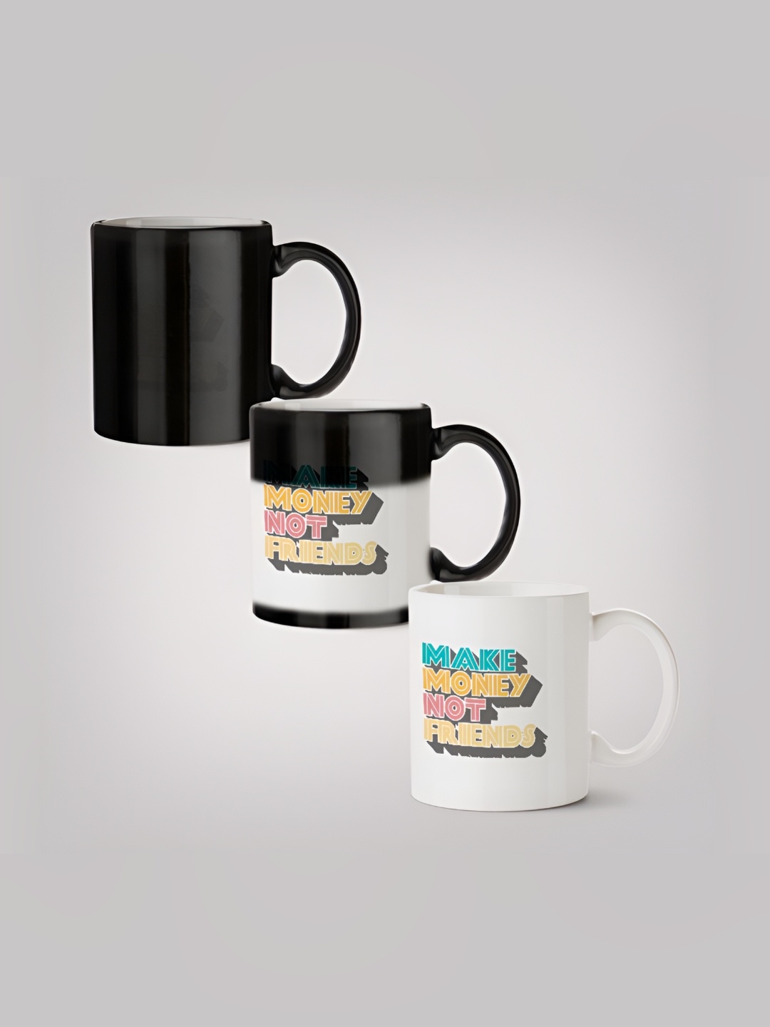 

MOTIVATE BOX White & Black Printed Ceramic Microwave Safe Glossy Finished Mug 330 ml