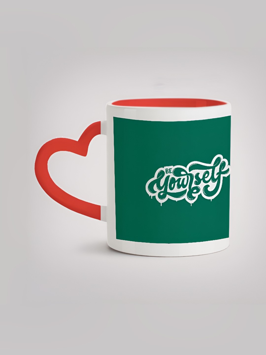 

MOTIVATE BOX White & Green Typography Printed Ceramic Glossy Mug 330 ml