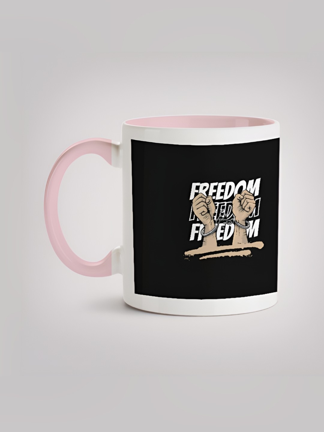 

MOTIVATE BOX White & Pink Printed Ceramic Glossy Mug 330ml