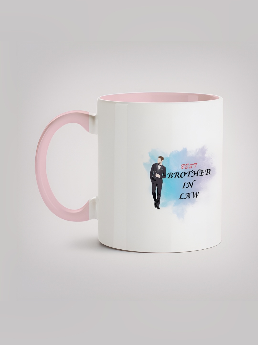 

MOTIVATE BOX White & Blue Printed Ceramic Microwave Safe Glossy Finished Mug 330 ml