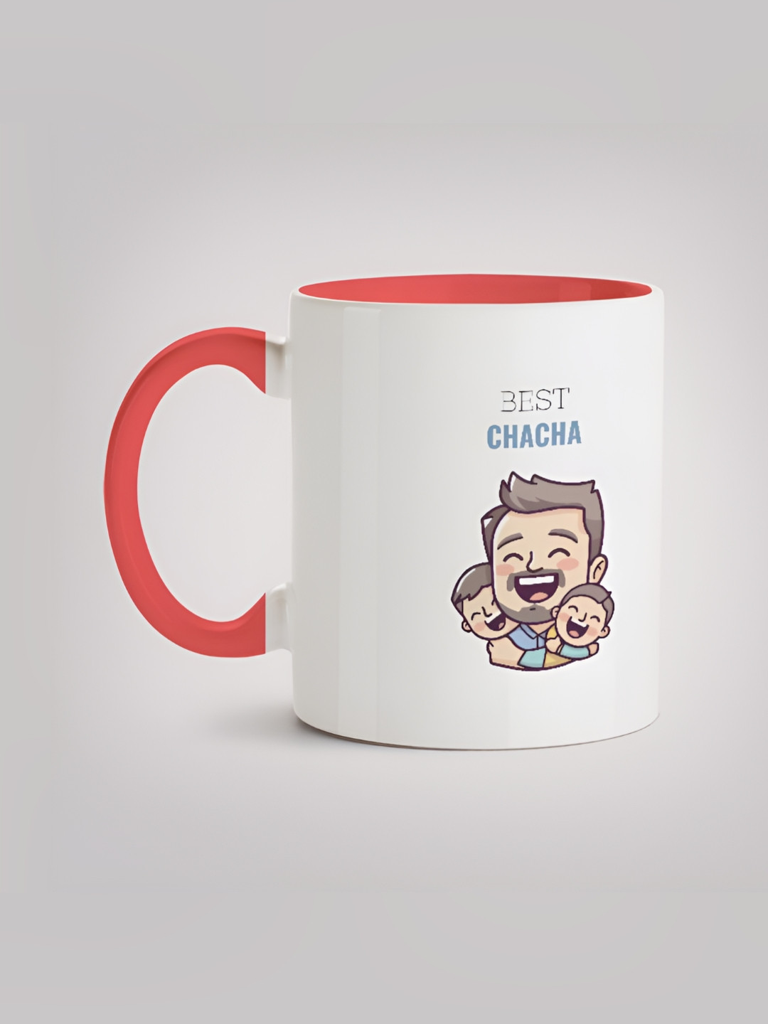 

MOTIVATE BOX White & Red Printed Ceramic Glossy Mugs 330 ml