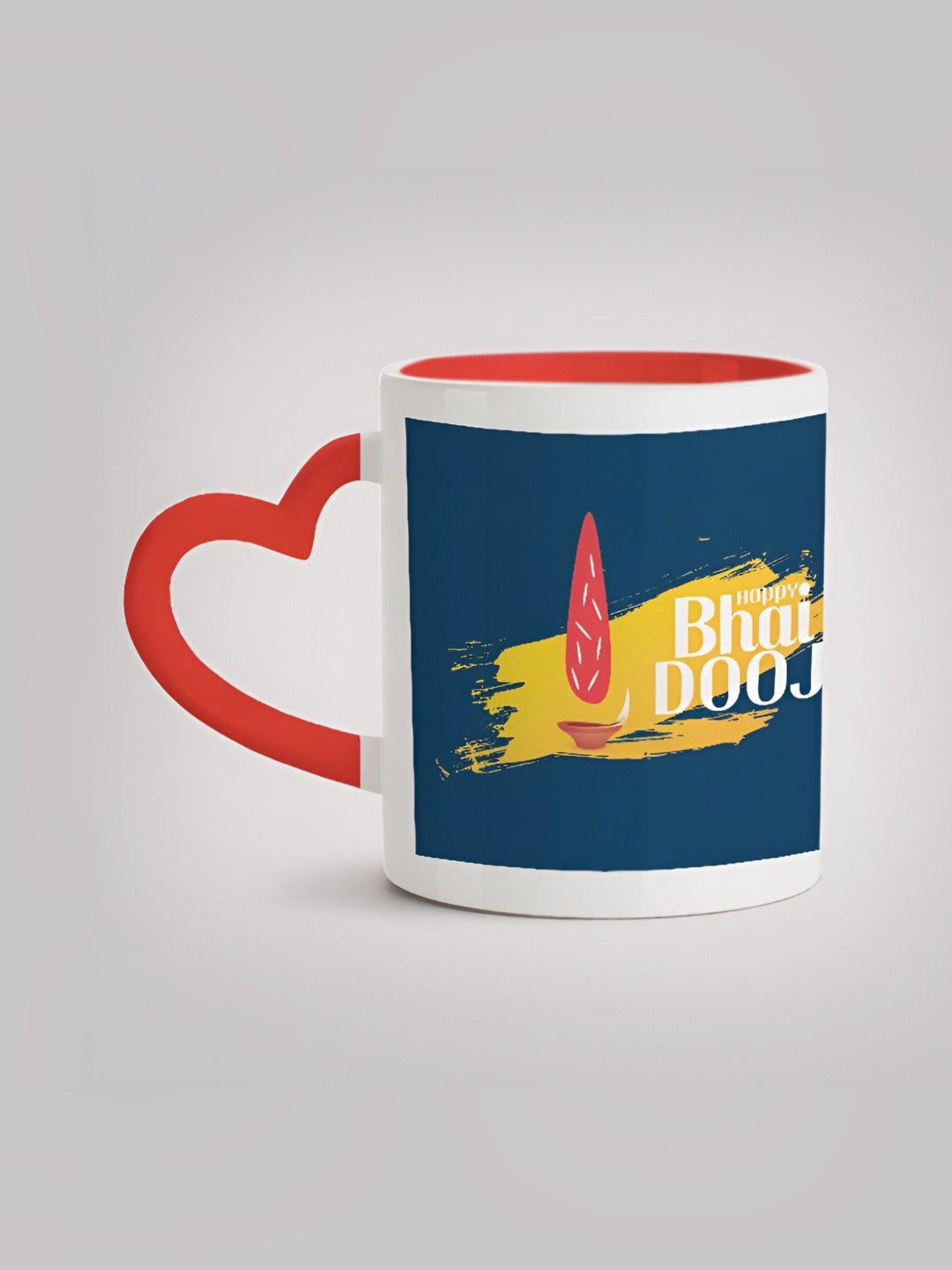 

MOTIVATE BOX White & Red Printed Ceramic Glossy Mug 330ml
