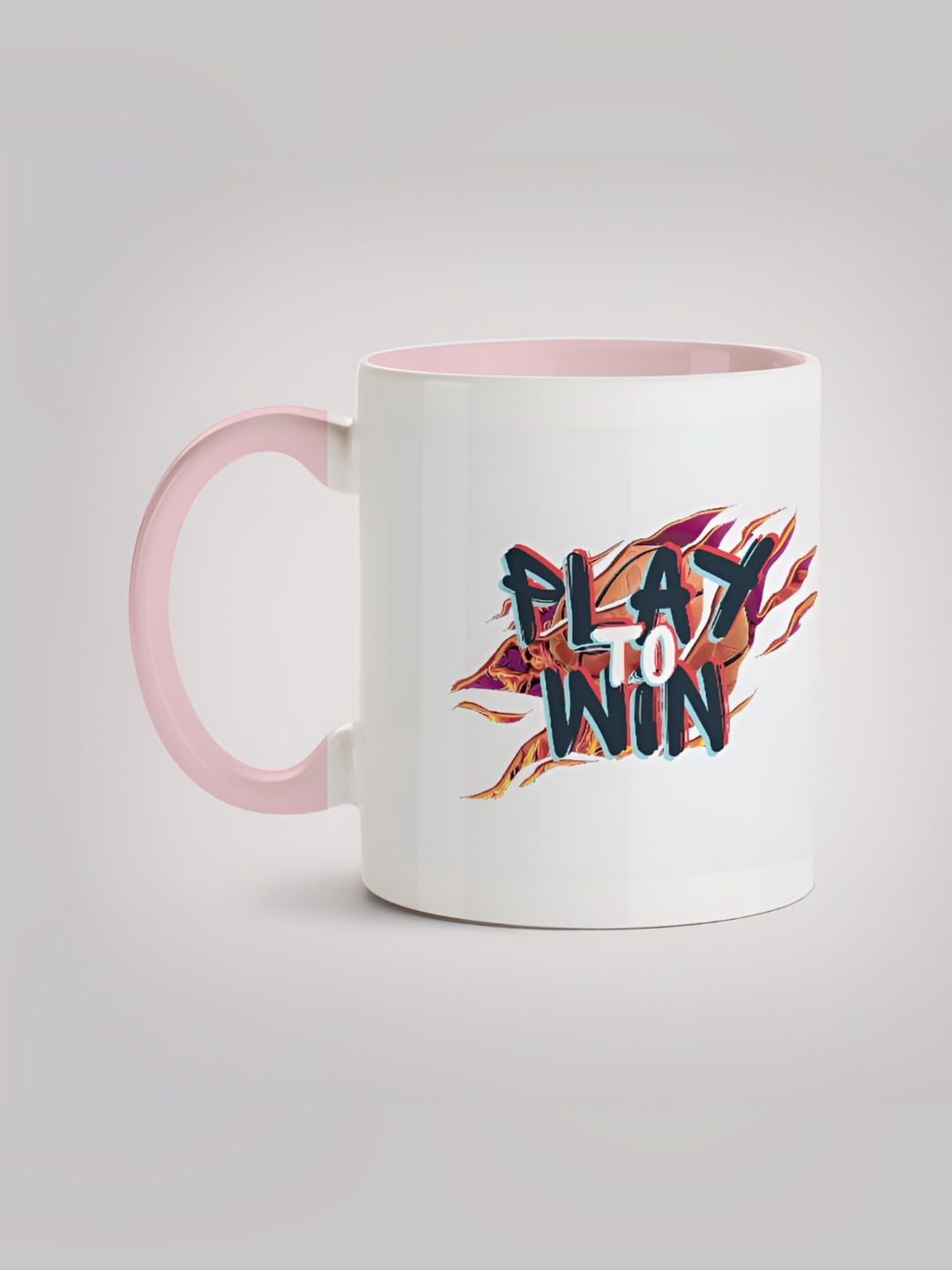 

MOTIVATE BOX White & Pink Printed Ceramic Glossy Mug 330ml